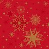 SERVIETTES PAPIER STARGAZING ROUGE 24X24CM - PAQUET DE 50