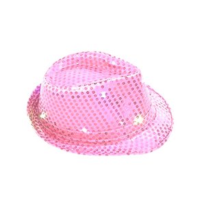 CHAPEAU ROSE A SEQUINS