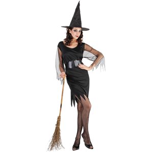 COSTUME SORCIERE NOIRE MANCHES TULLE TAILLE 40