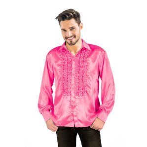 CHEMISE DISCO ROSE M/L