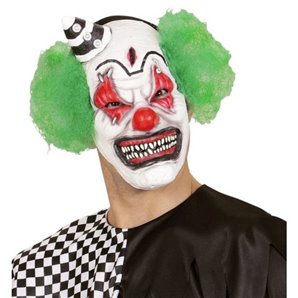 MASQUE DE CLOWN TUEUR AVEC CHEVEUX