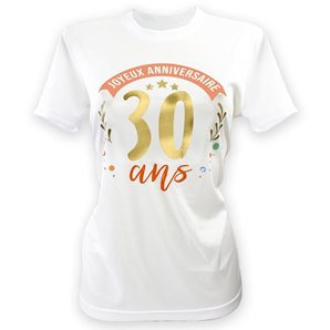 TEE-SHIRT 30 ANS FEMME AVEC MARQUEUR