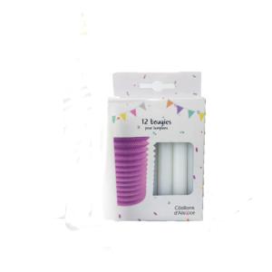 BOUGIES LAMPIONS - BOITE DE 12 - 100 x 12 mm